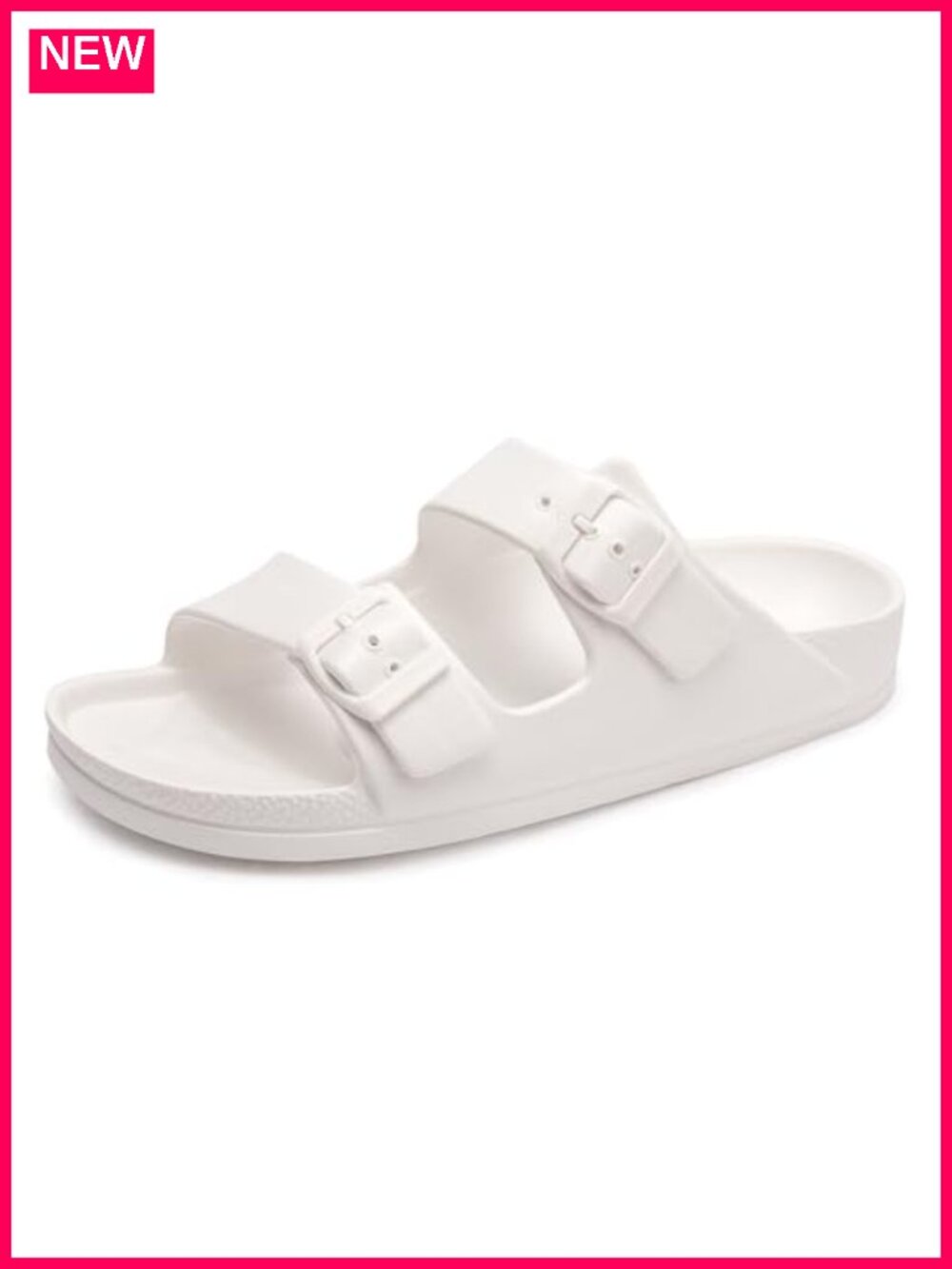 Women's Comfort Slides Non-Slip Waterproof EVA Flat Sandals Adjustable Straps